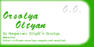 orsolya oltyan business card